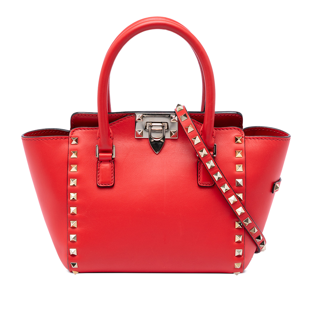 Pre-Loved Valentino Mini Leather Rockstud Double Handle Tote